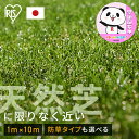 【ポイント5倍★5/1限定】人工芝 アイリスオーヤマ シェアNo1 国産 1m×10m 防草シート一体型 ロール 防草シート不要 芝丈30mm 人工芝生 人工芝...