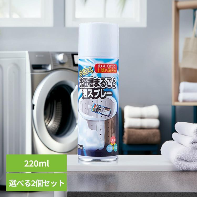 【選べる2個セット】洗濯槽クリーナー 洗濯槽洗剤 泡スプレー らくらく洗濯槽まるごと泡スプレー 220ml 54024100 洗濯槽クリーナー 洗濯槽洗剤 泡スプレー 掃除 洗濯槽 洗剤 洗濯機 簡単 らくらく スプレータイプ 泡 スプレー カビ 汚れ 洗濯機 掃除