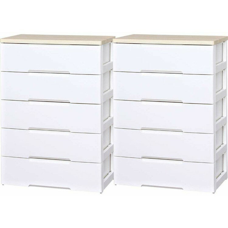 チェスト 収納ボックス 収納ケース 引き出し5段 幅80cm HG-805R 2台セット アイリスオーヤマ 完成品 五段 収納 収納用品 押入れ収納 衣類収納 ...