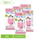 《最大300円offクーポン★暑さ対策フェア》【5個セット】キレイキレイ お手ふきウェットシート ノンアルコールタイプ 00406ライオン 家庭紙 ウェットティ...