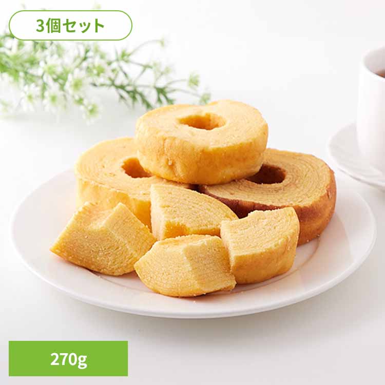 【最大400円クーポン】【3個】【お徳用】ふんわりバームクーヘンミルク270g バーム バウム 洋菓 ...