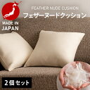 《最大300円offクーポン★暑さ対策フェア》フェザーヌードクッション(2個入) 生成り 10106クッション 中身 フェザー 背当て 45角 インテリア 国産...