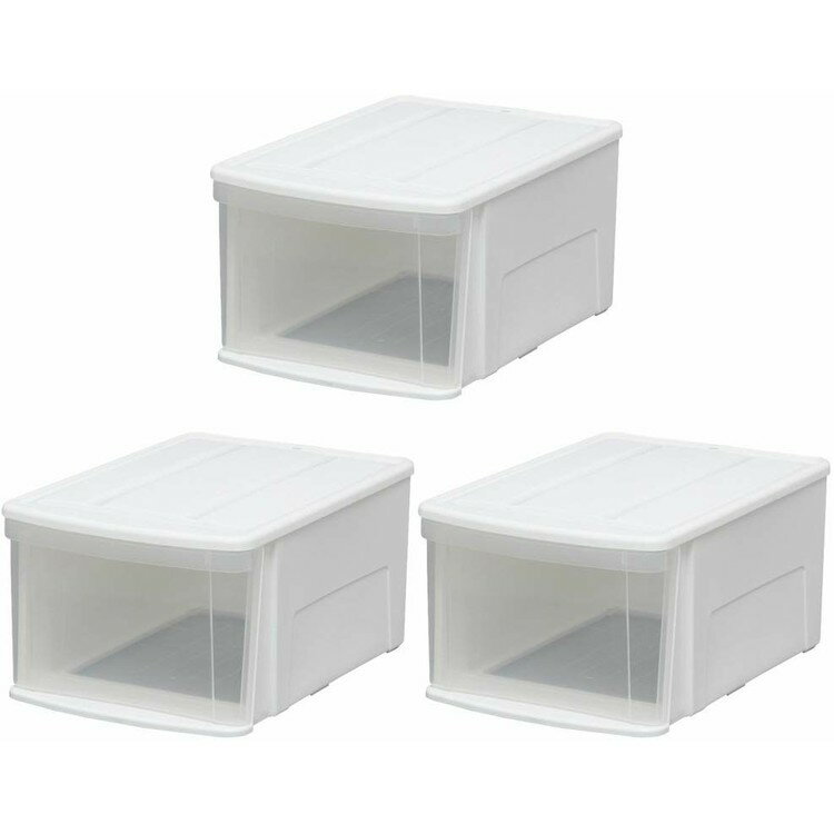 【3個セット】 収納ケース 収納ボックス 収納チェスト クリア コンテナ プラスチッ...