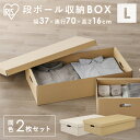 収納ケース ふた付き 段ボール収納 段ボール収納ケース2枚セット アイリスオーヤマ ホワイト クラフト DB-700 段ボールボックス 段ボール収納箱 収納ボッ...