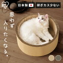 猫 爪とぎ ダンボール 丸型 日本製 木目デザイン おしゃれ ナチュラル 猫の爪とぎ 粗目 爪に優しい 両面使える 交換可能 ボウル 新生活 アイリスオーヤマ P-MTB-42 *