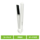 ヘアアイロン ストレートアイロン 充電式 国内・海外兼用 コードレス ヘアアイロン ストレート 耐熱ポーチ付き ホワイト TD-21カシムラ TD21 ヘアアイ...