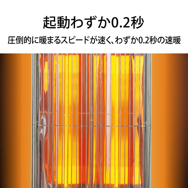 リデコのグラファイトヒーター CAH2G10アラジン 暖房 ヒーター 電気暖房 暖房機 電気暖房機 グラファイト グラファイトヒーター 日本エー・アイ・シー グリーン ホワイト｜アングル3