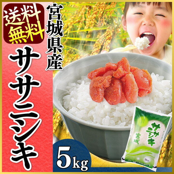 【30年度産】ササニシキ 5kg 送料無料 宮城県産 30年産 白米 ささにしき お米 ご飯 5キロ 宮城のお米 宮城産 米5kg【TD】【TRS】【メーカー直送品】[kts]