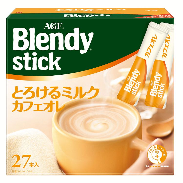 ＼1000円ポッキリ／「ブレンディR」 スティック とろけるミルクカフェオレ27本 コーヒー カフェオレ ブレンディ スティック インスタント 粉 ミルク AGF 【D】