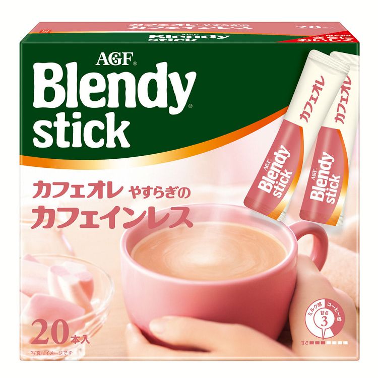 ＼1000円ポッキリ／「ブレンディR」 スティック カフェオレ やすらぎのカフェインレス20本 コーヒー カフェオレ ブレンディ スティック インスタント 粉 カフェインレス AGF 【D】