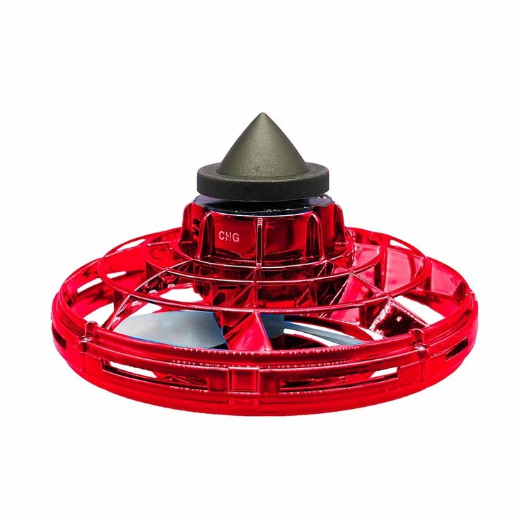 フライングスピニングUFO 充電式 UFO コントロール キャッチボール 飛行 室内 コマ ハンドスピナー 男の子 おもちゃ TKSK株式会社 赤 青