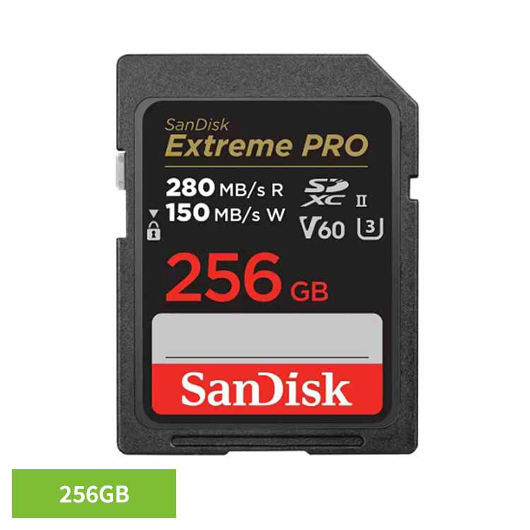 SanDisk Extreme PRO UHS-II V60 256GB SDSDXEP-256G-JNJIPSDカード 256GB sandisk サンディスク コンパクト 大容量 データ保存 高耐久 高画質 サンディスク
