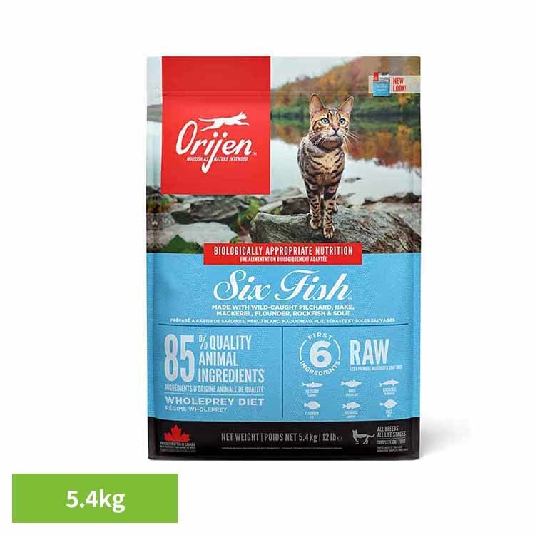 オリジン キャットフード オリジン シックスフィッシュ キャット 5.4kg プレミアムフード グレインフリー ORIJEN ナチュラル アレルギー おすすめ 無添加 ダイエット