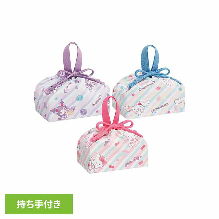 樂天商城 - お弁当袋 サンリオ FancySnacksSweets KB7SNコップ 巾着 袋 弁当 幼稚園 保育園 キャラ かわいい 男の子 女の子 クロミ シナモロール ハローキティ