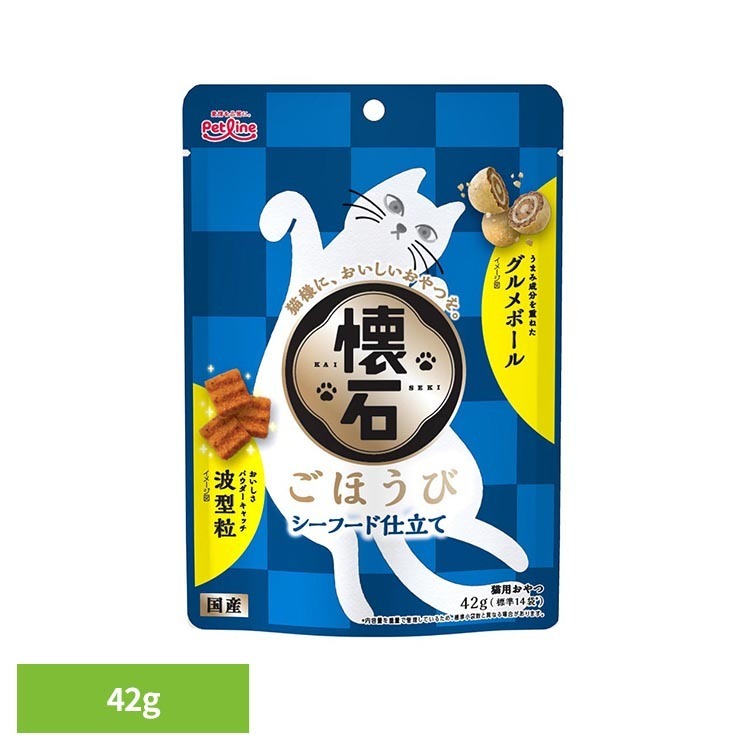 シーフード仕立て 42g キャットフード おやつ 成猫用 おやつ シーフード仕立て 健康維持 小分けパック ご褒美 懐石ごほうび