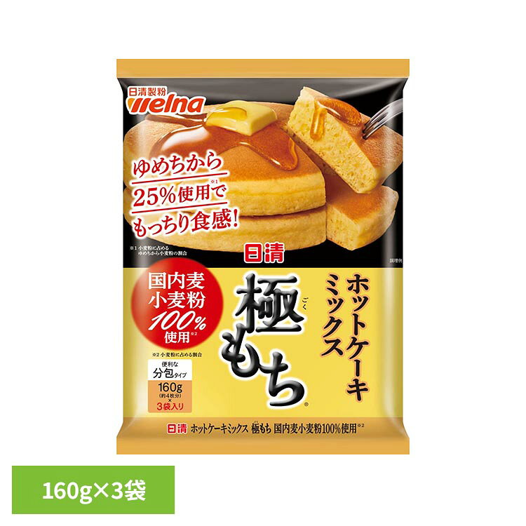 日清 ホットケーキミックス 極もち（R） 国内麦小麦粉100%使用 480g ホットケーキミックス 日清製粉ウェルナ 日清 もっちり 日清製粉
