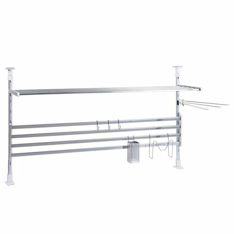 \在庫限り/突っ張り棚 キッチン つっぱり棚2段90cmお買得セット TP2-90K送料無料 つっぱり棚 突っ張り棚 つっぱり収納 突っ張り収納 ステンレス キ...