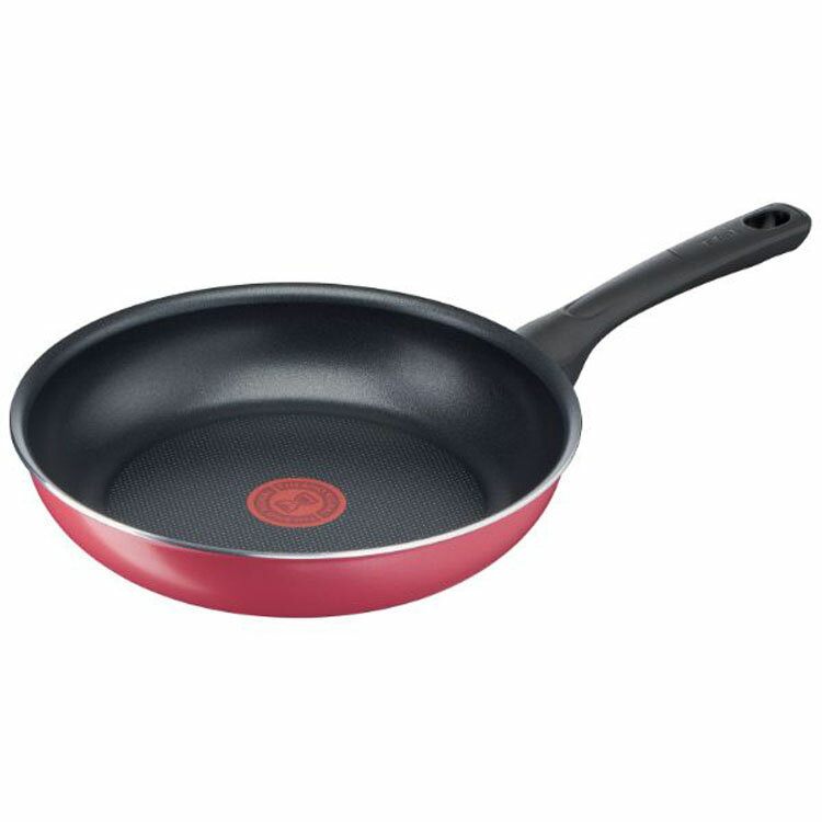 Frying Pans （Titanium） - クランベリーレッド フライパン 26cm B55905T-fal フライパン 鍋 片手鍋 ガス火 取っ手付き 取手付 ティファール