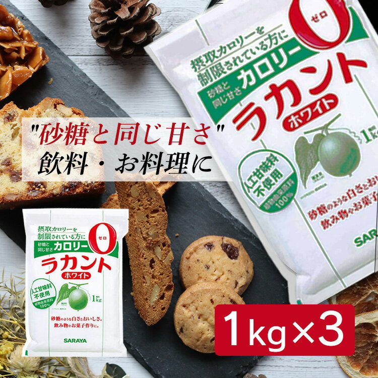 甘味料 ラカント ホワイト ラカントホワイト らかんと 送料無料 糖質 ラカントホワイト1kg 3袋 3kg 1kg×3袋セット 砂糖 砂糖代用 調味料 業務用 大容量 セット 植物由来 お菓子作り 低カロリー 菓子 料理 カロリーゼロ 甘い 糖質制限 【D】