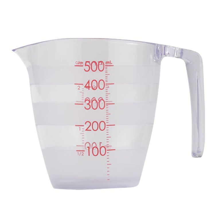 MARNA マーナ 計量カップ メジャーカップ 500mL クリア K728CLマーナ 計量 カップ 計量カップ メモリ 雑貨 カップ 計量 目盛りが見やすい 電子レンジ可 食洗機対応