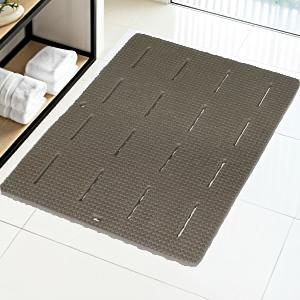 ≪ポイント3倍★14日19時〜17日10時≫バスマット BM-6085E ブラウン ベージュマット 風呂マット 浴室マッ..