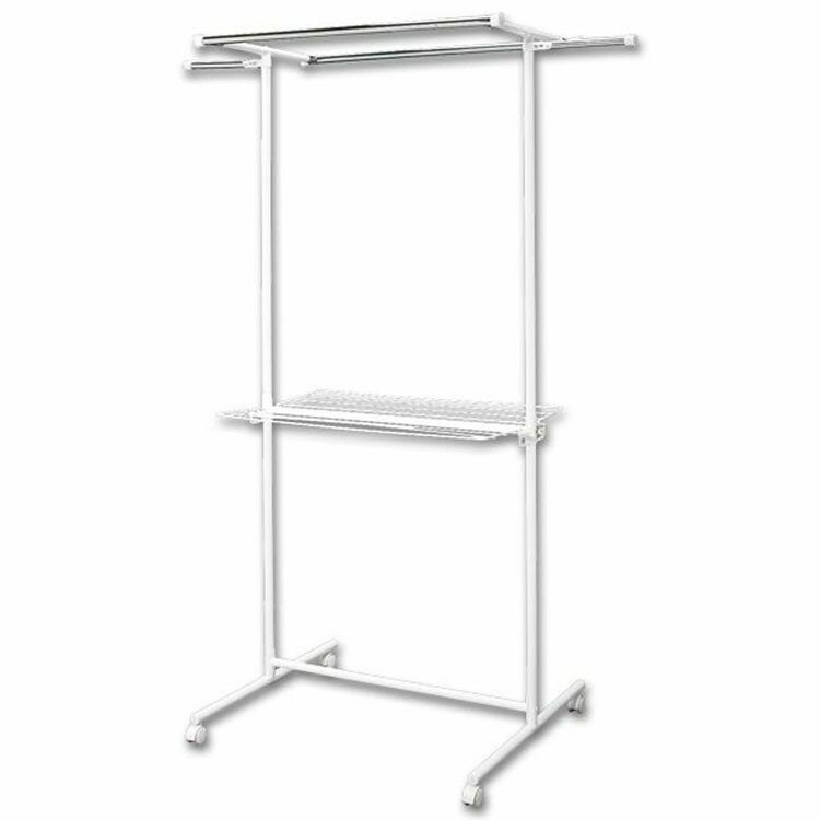 室内物干し 洗濯物干し 物干し ハイタイプ 竿 伸縮 横幅 調整 ロング丈 ワンピース ピンチハンガー 4個 タオルハンガー バスタオル キャスター付 室内 部...