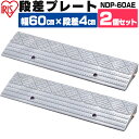 【2個セット】段差プレート 5cm段差 プラ NDP-60AE 幅60cm 段差プレート 段差スロープ スロープ 駐車場 段差解消 車 車庫 玄関 玄関前 庭 つまづき防止 転倒防止 バイク 自転車 バリアフリー ガレージ 屋外用 アイリスオーヤマ