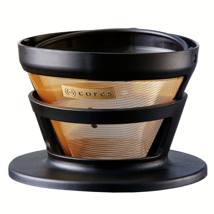 コレス ゴールドフィルター 2-4cups ブラック C246コーヒーフィルター サスティナブル 繰り返し使える フィルター コーヒー【B】