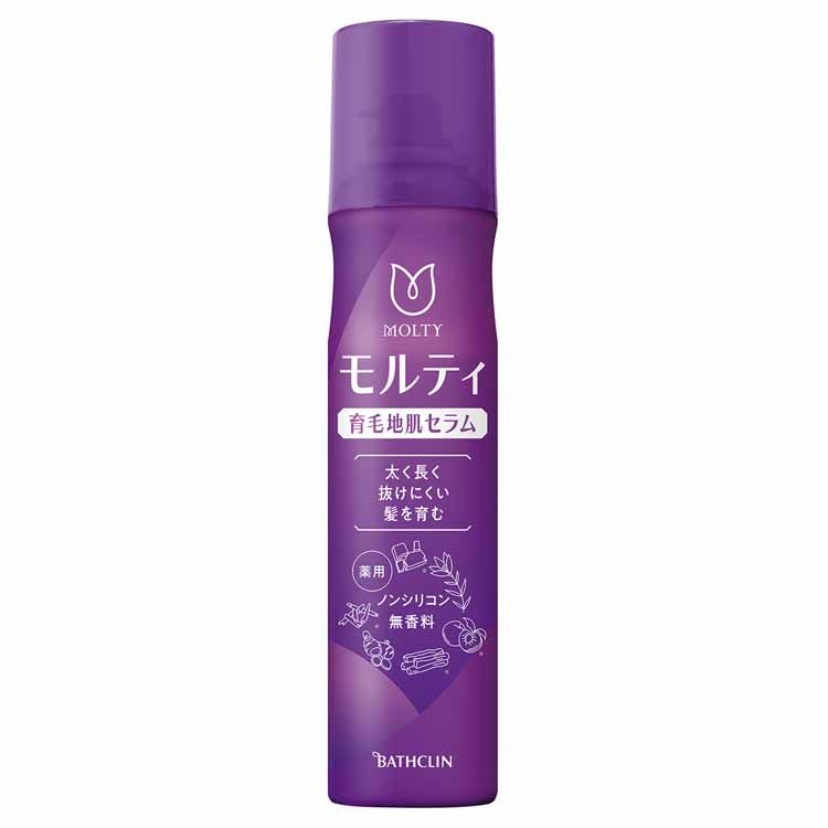 [最大500円OFFクーポン/新生活フェア]育毛剤 MOLTY 女性用 モルティ 薬用育毛地肌セラム 130g ヘアケア スプレー 発毛促進 ノンシリコン 無香料 液だれしない 生薬配合 頭皮ケア 保湿 医薬部外品 バスクリン
