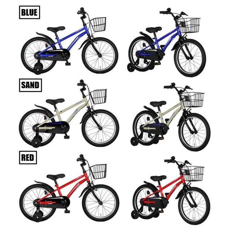 【完成品お届け】幼児用自転車 18インチ 子供用 SMB18子供用自転車 子供用自転車 幼児用自転車 カゴ付き 18インチ 補助輪 かわいい おしゃれ 練習用 男女兼用 アイトン サンド ブルー レッド【TD】 【代引不可】