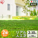【2個セット】リアル人工芝 IP-30210 IP-30210 人工芝 人工芝マット 芝マット リアル人工芝 人工芝生 芝生 雑草対策 ロールタイプ 2×10m 日本製 国産 芝生ロール 芝ロール 園芸 ガーデニング アイリスオーヤマ