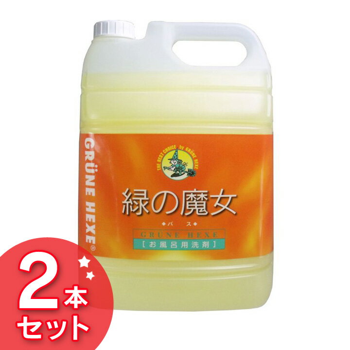 [最大2,000円OFFクーポン] 【2本セット】緑の魔女バス業務用 5L洗剤 緑の魔女 業務用 風呂 バス パイプクリーナー 排水管掃除 洗剤業務用 洗剤パイプクリーナー 緑の魔女業務用 パイプクリーナー洗剤 業務用緑の魔女 ミマスクリーンケア