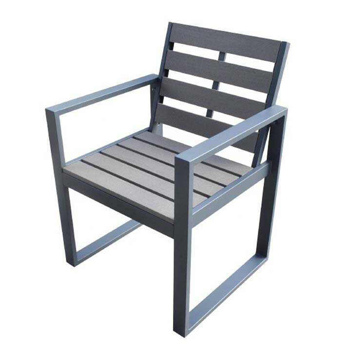 人工木チェア ダークブラウン ガーデンファニチャー ガーデン ガーデニング エクステリア 旭興進 【TD】 【代引不可】【取り寄せ品】