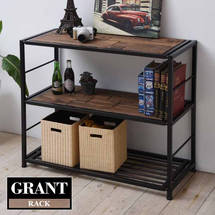 GRANT ラック 幅90 GRR-900 シェルフ オープンシェルフ オープンラック 棚 3段 株式会社B.Bファニシング【B】【TD】