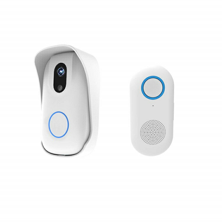 Smartドアベル 白 PDB?ST02ST送料無料 ドアホン 取付簡単 スマホ通知 インターホン Wi-Fi 無線 防犯 マイティ 来客 マイティ 【D】