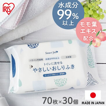 【30個】おしりふき 流せる お尻ふき お尻拭き 赤ちゃんの流せるおしりふき70枚 送料無料 流せる おしりふき 赤ちゃん 昭和紙工 スマートエール smart yell smart スマート おむつ ウェット【D】