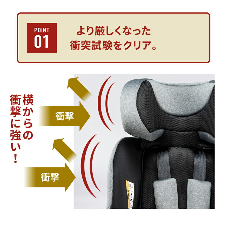 【SALE★10%OFF】チャイルドシート ISOFIX ジュニアシート ターンピットF Turn PitF 81237チャイルドシート 新生児対応タイプ R129新安全基準適合 ISOFIX固定 年齢の目安：新生児〜12歳頃 身長：40cm〜150cmまで ブラック グレー ネイビー ブラウン [2512SE] 3