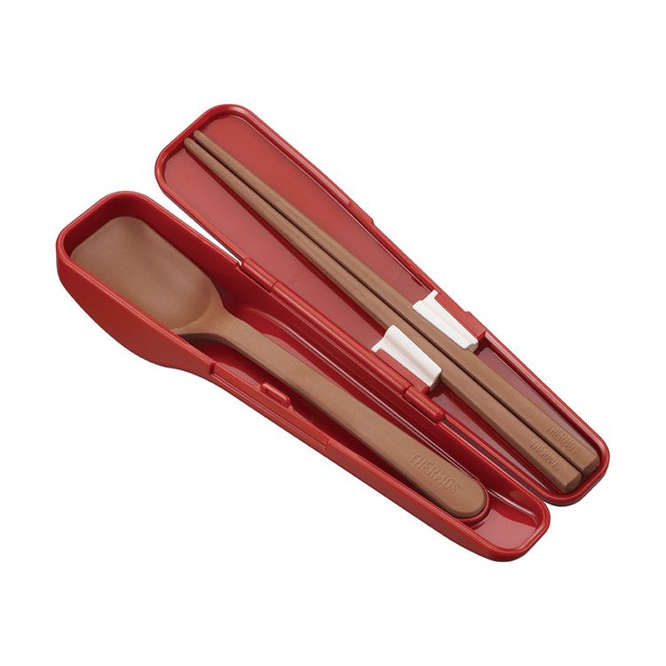 お弁当 箸 18cm スプーン 16cm コンビセット 専用ケース付 食洗機対応 携帯用カト...
