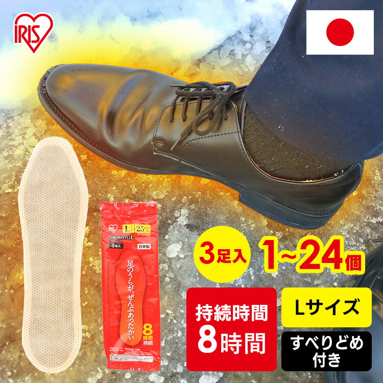 カイロ 中敷き用 防寒 あったか 冬 防寒対策 冷え性 冷房対策 防災 備蓄 災害 中敷き用カイロ Lサイズ 3足入り