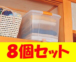 ≪オトクな8個セット≫高い所ボックス TB-64D〔押入れ 収納 衣類収納 便利収納 小物収納 キャリー ストッカー クリアボックス〕 アイリスオーヤマ