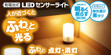 センサーライト 屋内 電池式 乾電池式 LEDセンサーライト BSL-10L ホワイト 照明 停電 エコ 懐中電灯 災害 防災 アイリスオーヤマ ライト センサー LED LEDライト シンプル コンパクト 送料無料