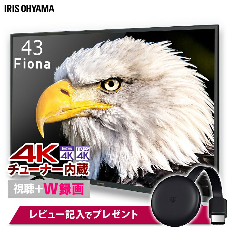 テレビ 43型 4Kチューナー内蔵 アイリスオーヤマ メーカー1年保証 43インチ 液晶テレビ 4K液晶テレビ トリプルチューナー 外付けHDD録画機能付き 高画質 HDR対応 4Kテレビ 43型 液晶TV 4K対応 地デジ BS CS 4KTV Fiona 43XUC30P