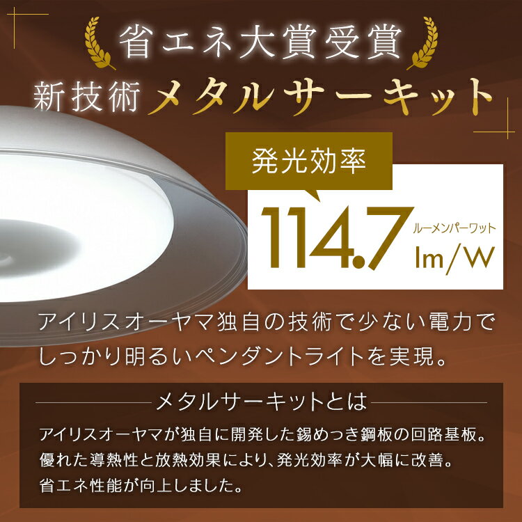 洋風LEDペンダントライト メタルサーキットシリーズ 浅型 6畳 調光 PLM6D-YA メタルサーキット LEDシーリングライト シーリングライト ペンダントライト LED照明 シーリング 昼光色 天井照明 節電 送料無料 アイリスオーヤマ 3