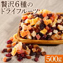 ドライフルーツ ミックス 500g 6種ミックス送料無料 レーズン クランベリー パイナップル パパイヤ マンゴー 着色料不使用 トッピング スイーツ パン ヨーグルト【D】【メール便】【代金引換・日時指定不可】 [ts]