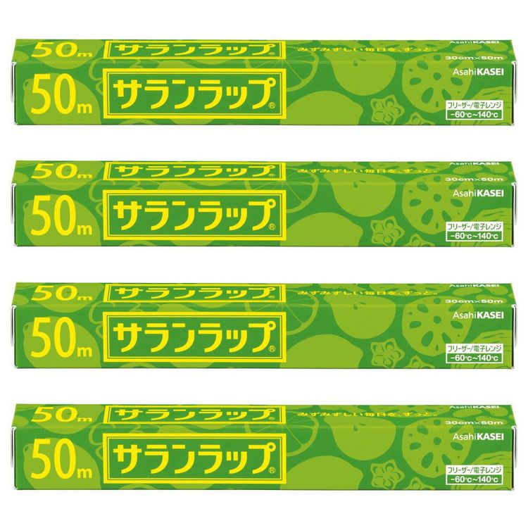 【4個セット】キッチン 消耗品 ラップ サランラップ 30CM×50M サランラップ さらんらっぷ 旭化成 食品包装 ラップ らっぷ 保存 キッチン 大皿 50m