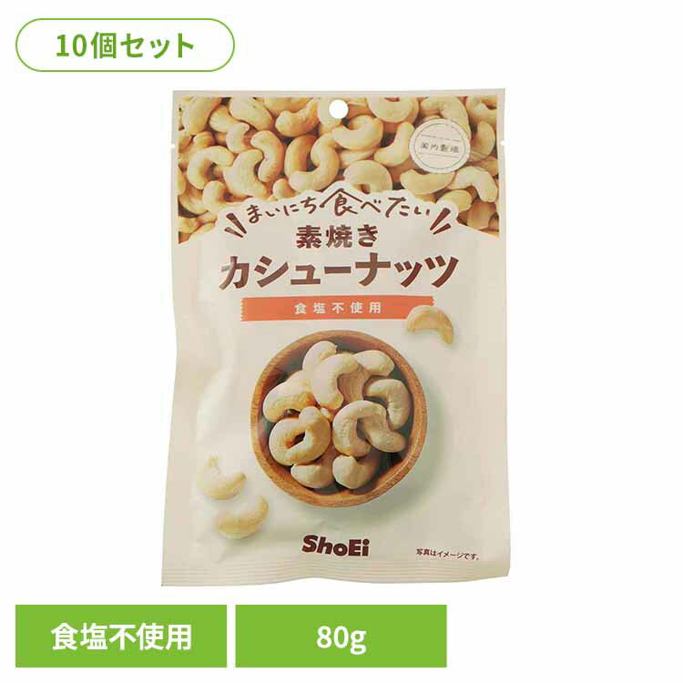 【10個】まいにち食べたい素焼き カシューナッツ カシューナッツ 素焼き 国内製造 食塩不使用 正栄食品 Shoei ナッツ まいにち食べたい 焙煎 個包装