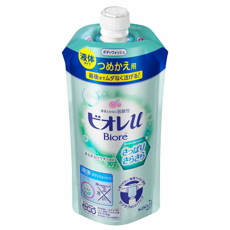 ビオレu さっぱりさらさら つめかえ用 340ml ボディウォッシュ ボディソープ ボディシャンプー 弱酸性 液体タイプ 詰め替え 詰替え つめかえ 日本製 シトラス Biore ビオレu ビオレ 花王 KAO 花王株式会社 【D】