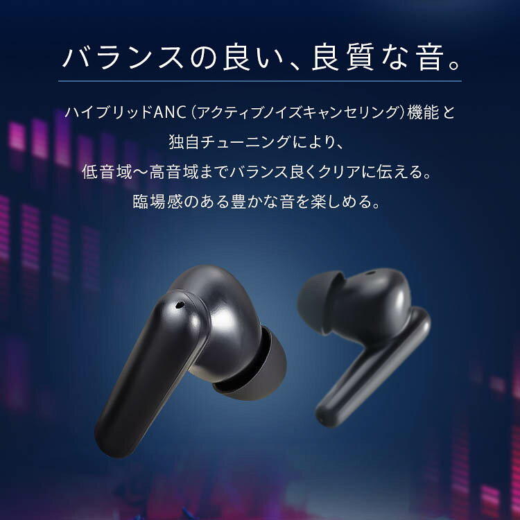イヤホン ワイヤレスイヤホン WEP-101 アイリスオーヤマ 送料無料 ワイヤレスイヤホン イヤホン ワイヤレスイヤフォン イヤフォン ワイヤレス Bluetooth 5.2 ノイズキャンセリング 生活防水 カナル式 カナル型 enetwakuwaku-10148189 ポムプラス サンプル画像3