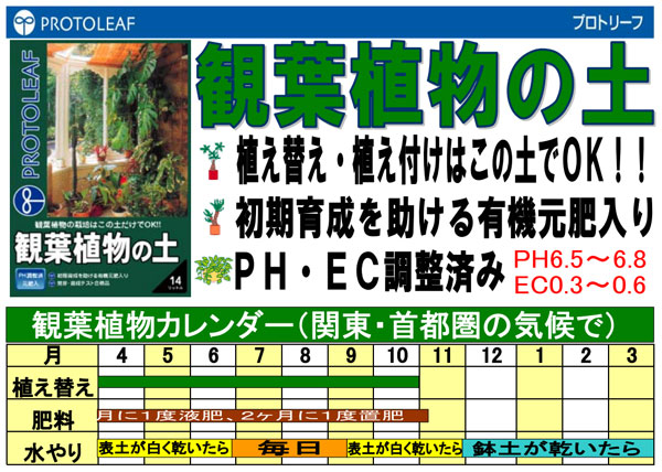 観葉植物の土　14リットル入り4袋セット（プロトリーフ）