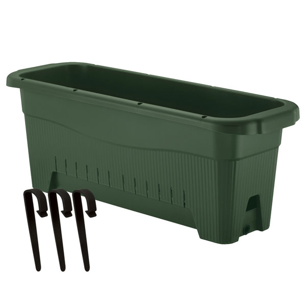 水ラク緑のカーテンプランター85型（ダークグリーン）ネット留め具付